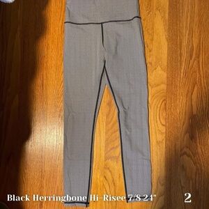 Black Herringbone Hi-Risee 7/8 24" Size 2 Zyia